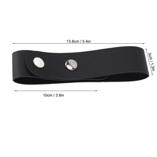 4 Stück Leder-Peitschenholster Schwarz/Braun 13,8 cm 1