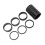 Aluminium-Headset-Abstandshalter, 7 Stück, 28,6 mm, Silber 13