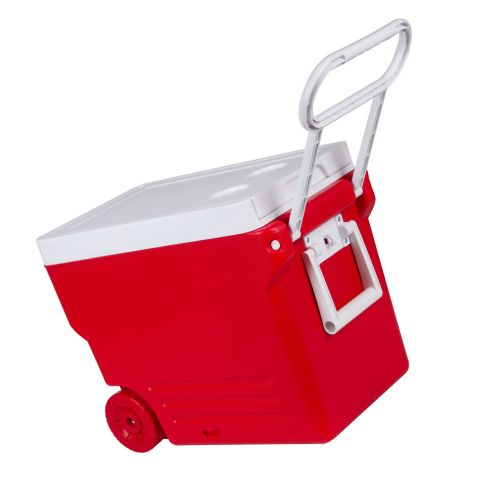 32L Rolling Cooler Ice Chest with Table & 2 Stools, Portable Picnic Box-image-OPC-PJDVZK8-NEW