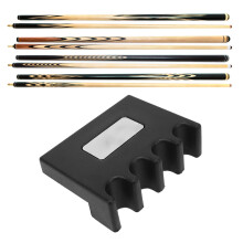 Pool Cue-Halter Stick Rest mit 4 Löchern, rutschfeste Gummiauflage, kompakt und tragbar, für Billardtisch, Pool, Indoor-Sport
