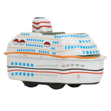 Vintage Kreuzfahrtschiff Wind-up-Spielzeug Eisen Sammelobjekt KinderGeschenk 49g