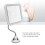 Bianco 5X ingrandimento LED specchio 2G 13 x 13 cm 3xAA 4