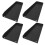 4PCS Black Downspout Splash Block Rain Gutter Extensions with 8 Fixing Nails 16