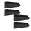 4PCS Black Downspout Splash Block Rain Gutter Extensions with 8 Fixing Nails 15