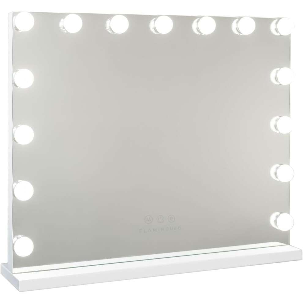 Lighted Makeup Mirror - Makeup Mirror 15 LED, Lighted Mirror 3 Modes, Hollywood Mirror, Lighted Mirror (White)