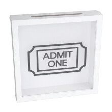 Erinnerungsaufbewahrungsbox - Ticket-Schatten, Weiß 20x20cm