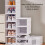 Collapsible Clear Shoe Storage Box, 3-Layer Stackable Organizer (19.5x25.5x34.5cm) 11