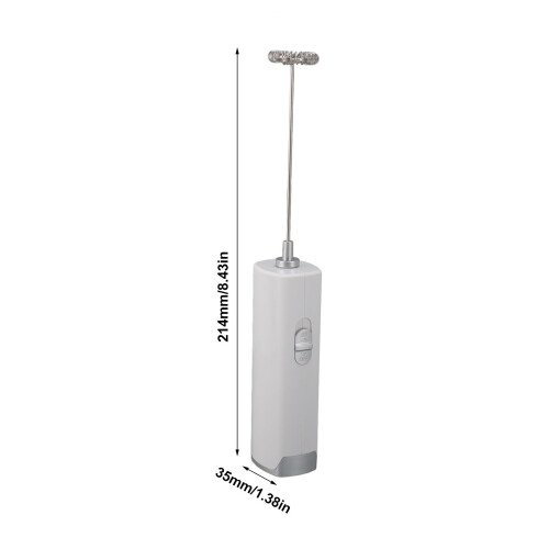 Mini mousseur à lait blanc laiteux 78g 35x214mm 1