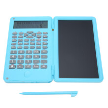 Taschenrechner mit Notizblock tragbar, 10-stelliger LCD-Bildschirm, wissenschaftlicher Taschenrechner für Schule, Büro, Meetings und Famili