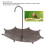 Regenschirm Vogel Trog Eisen, 17,5x13,5cm, 6,9x5,3in 4