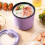 Mini olla eléctrica 1.2L base morada 13cm 13.5cm 10