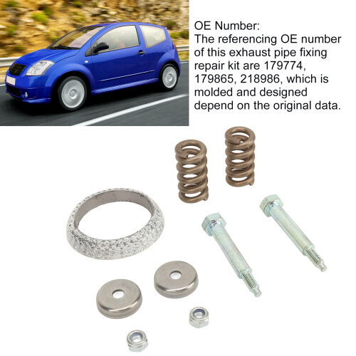 Exhaust Pipe Fixing Repair Kit for Citroen C2 C3 Connect & Replace System 2