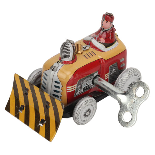 Jouet à remontoir vintage petit Pushdozer - Fer, 83 g 1