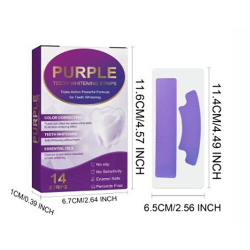 28Pcs Cleaning Purple Teeth Strips for Brightness 2