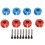 8 pezzi di adattatori mozzo esagonali da 12 mm per ruota RC Rosso/Blu 2