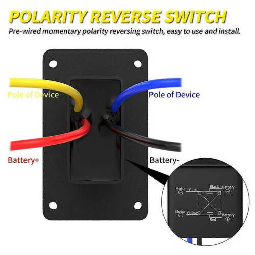 2pcs Reverse Polarity Switch 12v Dpdt Momentary 3 Position Rocker Switch Ip67 Waterproof Marine On 1