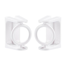 2 piezas, gancho soporte para barra de cortina, giratorio, PP, 100g