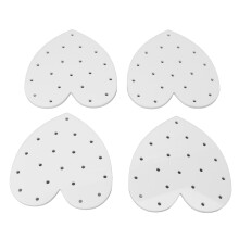 4 piezas de soporte para cake pops, 20 agujeros, corazón acrílico, 12 cm de diámetro