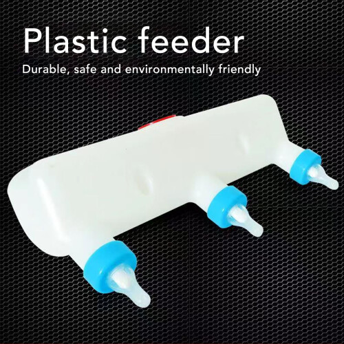 Alimentatore di latte per agnelli a 3 teste, PP e silicone, per allevamenti 2
