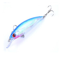 Laser Transparent Minnow Angler Lure 11 cm 14 g Triple Hook Bass Crankbait Wobbler Hard Bait Size 7