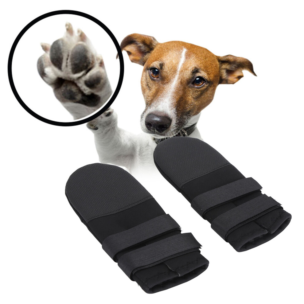 2pcs Rubber Dog Paw Protectors Waterproof Anti Slip Soft Wound Recovery Boots-image-OPC-PJDW6DZ-NEW