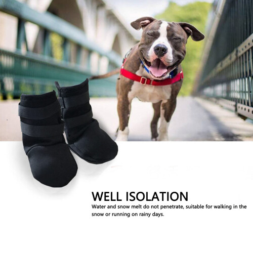 2 piezas de botas para patas de perro de goma talla S impermeables 2