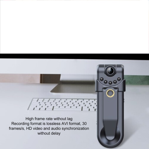 1080P Piccola videocamera corporea Camcorder 128GB nera 2