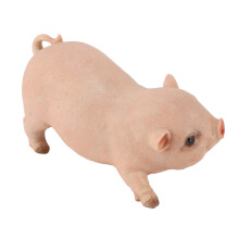 Schwein Gartenstatue Harz 26 cm rosa Outdoor Dekoration