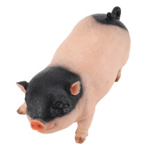 Schwein-Gartenstatue 822 g 26 cm (10,24 Zoll) Natur