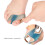 4 pièces séparateur d'hallux valgus à 2 boucles L 6