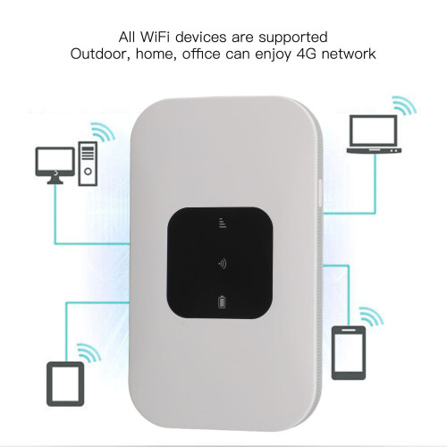 WiFi mobile 4G LTE 2100 mAh ABS petit noir 150 Mbps 2