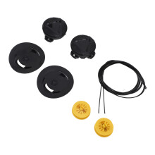 4er-Set Drehbare Auto-Schnürsenkel mit Stahlkabel, ohne Binden, für Sportschuhe, Größe L, Schwarz
