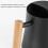 Annaffiatoio da interno nero opaco da 1 L, 290x140mm 5