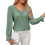 Camicetta verde in pizzo con scollo a V, M, busto 100 cm / 39,4 pollici 3