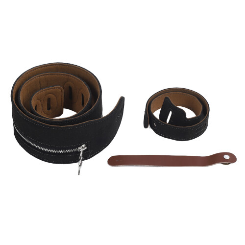 Punk Zipper Universal Soft 2,8 pulgadas de ancho, correa negra 1
