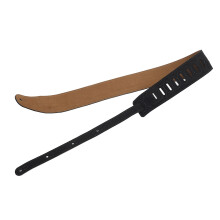 Universal Schwarzes Leder-Gitarrengurtel 2,8 Zoll Breite für Akustik-, E-, und Bassgitarren