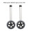 Smooth Rolling Walker Wheel Set - 2Pcs Adjustable 2