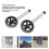 Smooth Rolling Walker Wheel Set - 2Pcs Adjustable 8