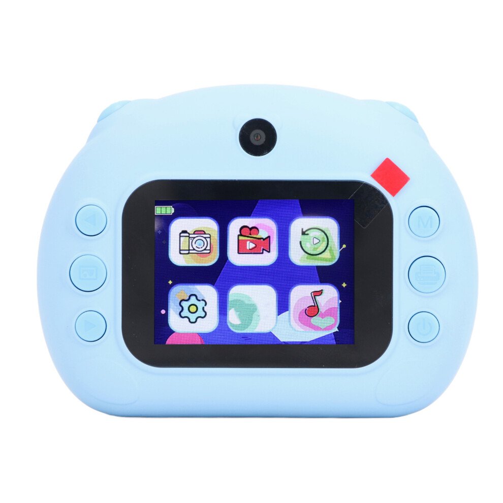 Dual Lens 24Mp Kids Camera With 2.4" Screen & Instant Printing Blue 8491335873384