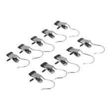 Stainless Steel 10Pcs Short Tail Hanger Clips Heavy Duty Hanging Hooks