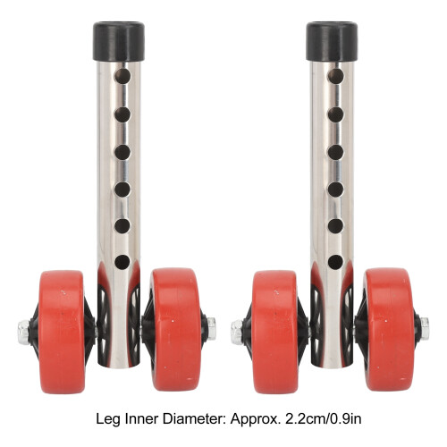 2 pièces roulette de jambe de déambulateur, 6 vitesses, Ø 2,2 cm, rouge 1