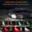 Linterna frontal LED 18650 120.00g Blanco/Rojo/Verde 7 Modos 7