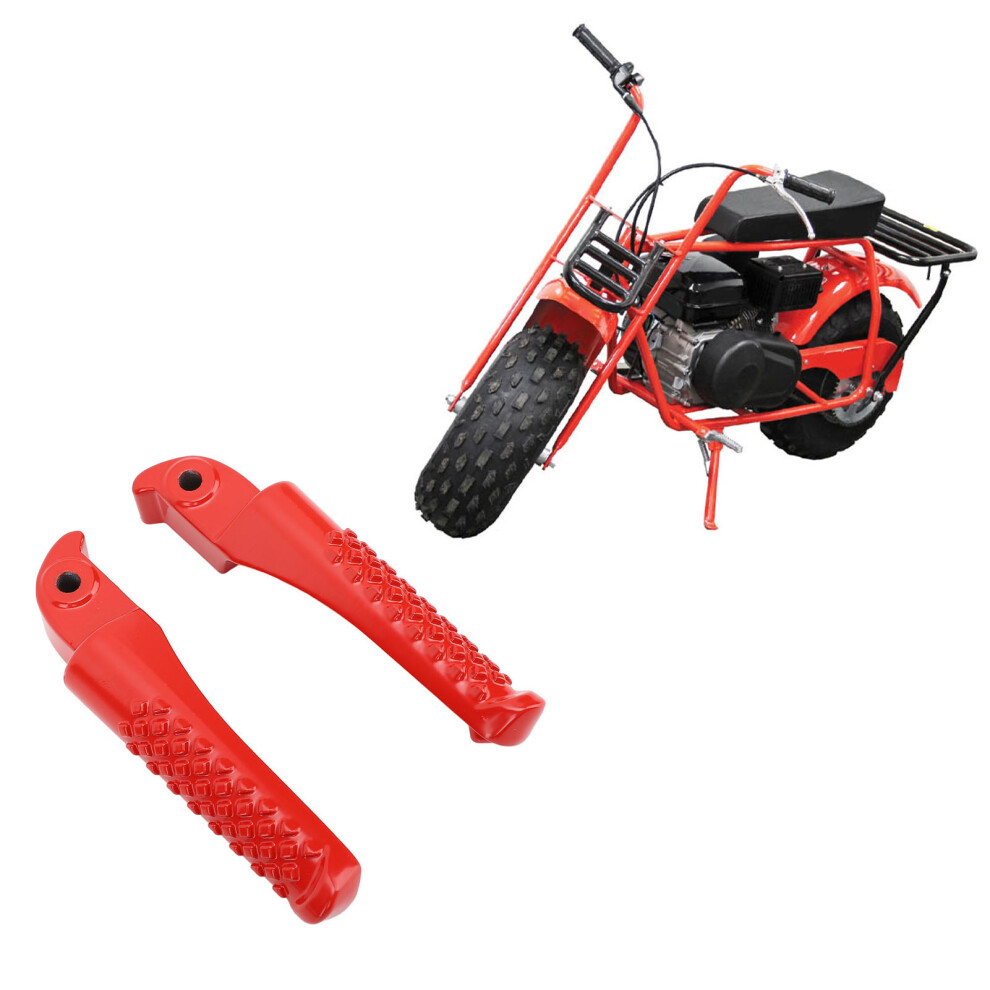 Aluminium Foot Pegs Bracket Kit For 212Cc 196Cc Mini Bike, Red 4691335880878