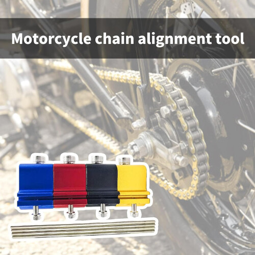 Precise Motorcycle Chain Alignment Tool Lightweight Corrosion Resistant Red Fits Most Motorcycles For Quick Adjustments 1