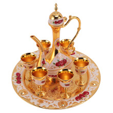 Vintage Türkische Kaffeekannen-Set Zinklegierung Gold