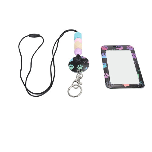 Perlen-Lanyard mit ID-Halter Typ 3 ausziehbar