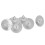3 paires de dos d'oreille en argent 925 or blanc 10