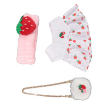 Ensemble de vêtements pour poupée en peluche de 12 pouces, coton, fraise