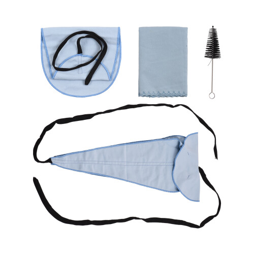 Kit de limpieza para saxofón 3 piezas paños azules + cepillo 2