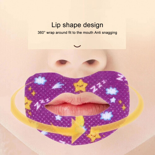 30 piezas de tiras para la boca en forma de labios para dormir, autoadhesivas. 2